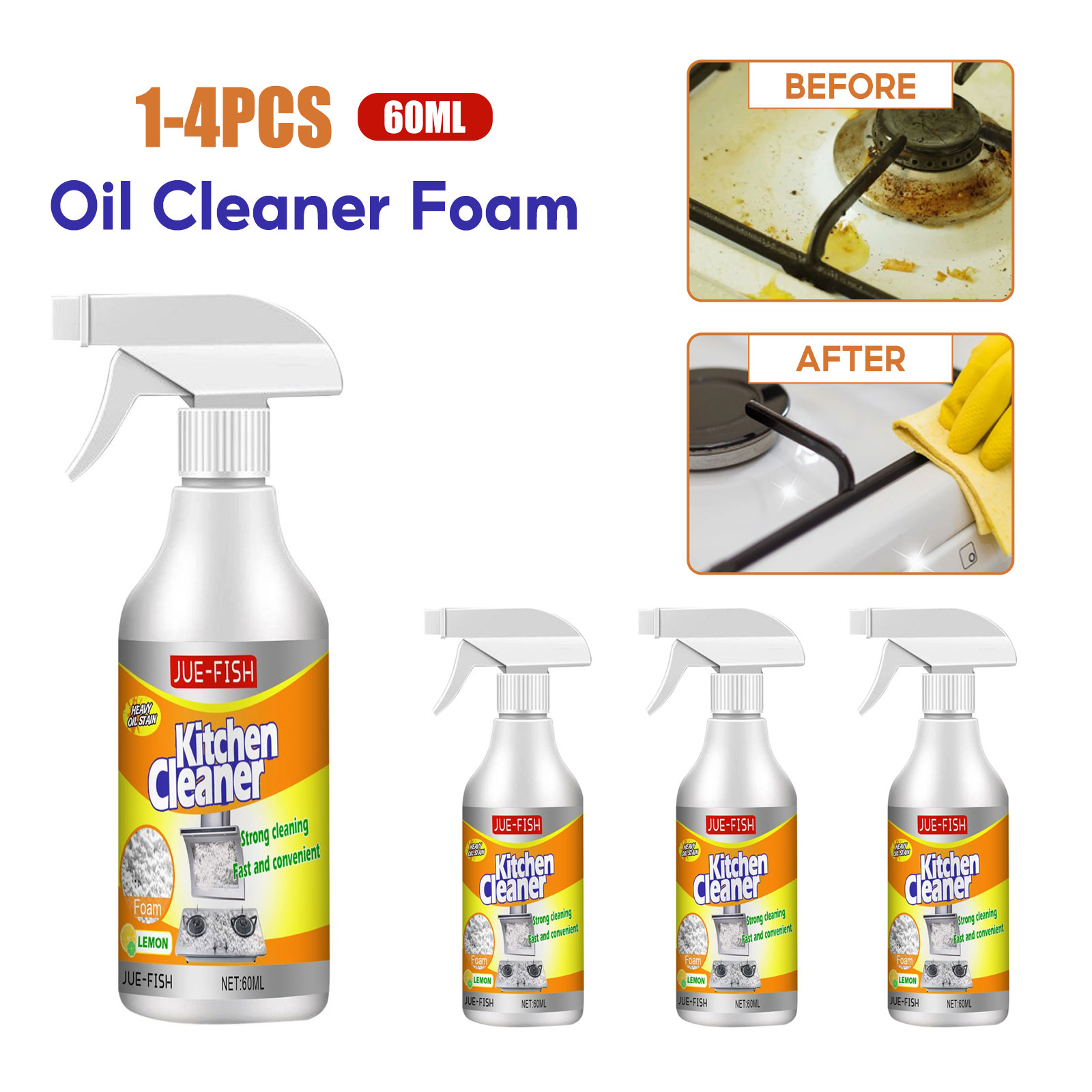 Commercial Kitchen Grease Cleaner - Oliereiniger Bubble Spray Remover Vet Schuim