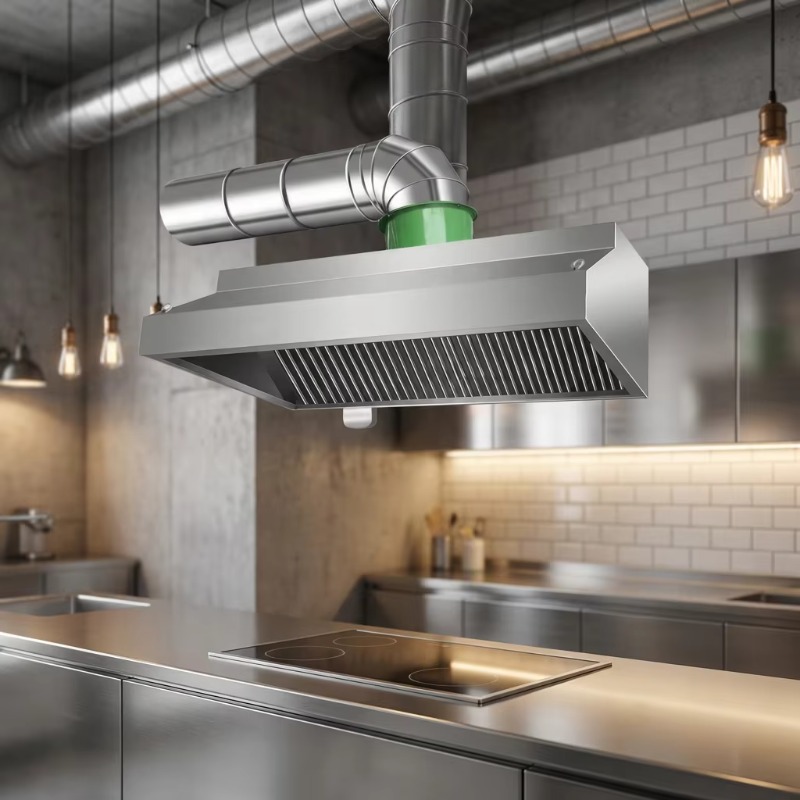 Commercial Exhaust Hood - Commerciële aanpasbare wandgemonteerde roestvrijstalen combikap met