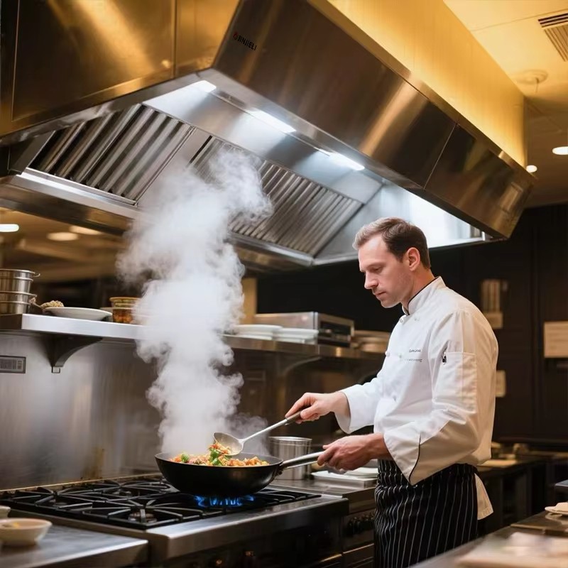 Commercial Kitchen Vent Hood Cleaning - Gemakkelijk te reinigen commerciële roestvrijstalen ISO-kookplaat