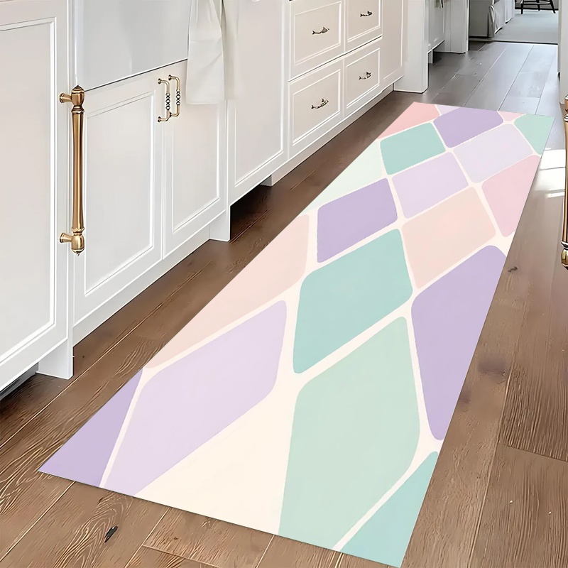 Commercial Kitchen Tile Flooring - Geometrische tegelvloermat antislip lange vloermat abstracte