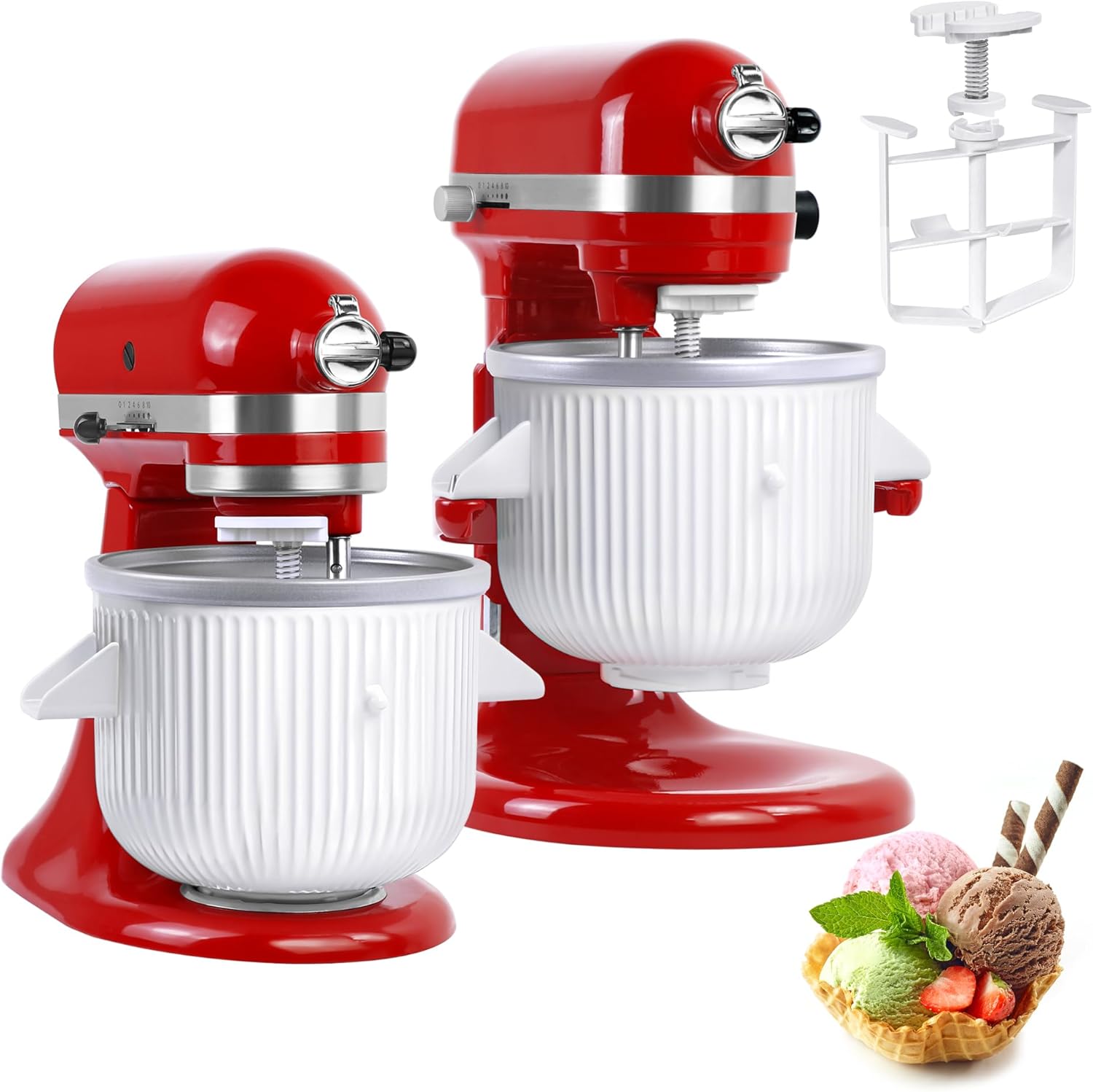 Commercial Kitchenaid - IJsmachine-opzetstuk voor KitchenAid-mixers - Compatibel met