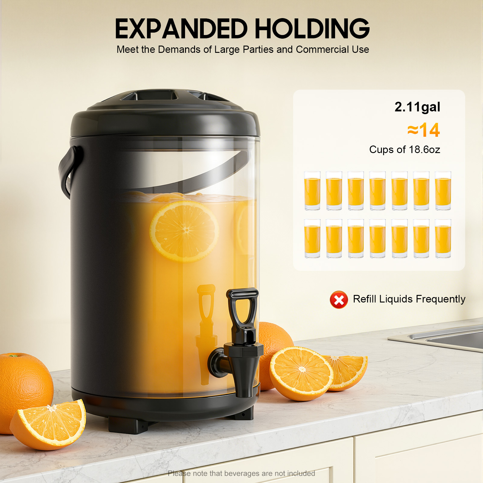 10L Thermische Vat zonder Temp - Cold Drink Dispenser recensie en prijs